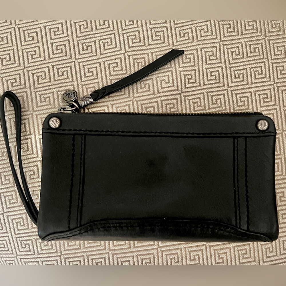The Sak black leather wallet - wristlet Silverlake line, gorgeous!